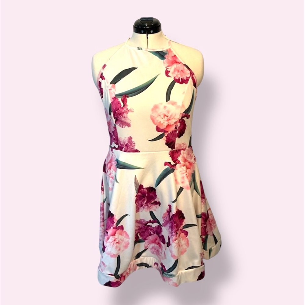Floral halter dress